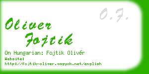 oliver fojtik business card